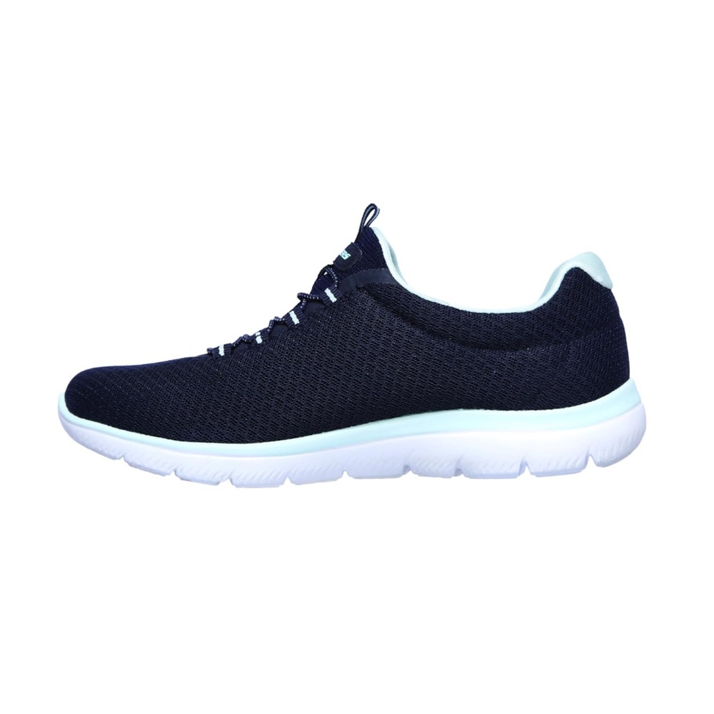 NWT/NIB. Size 5.5. Skechers Women's Summits Sneaker - Navy/Aqua - Picture 3 of 13